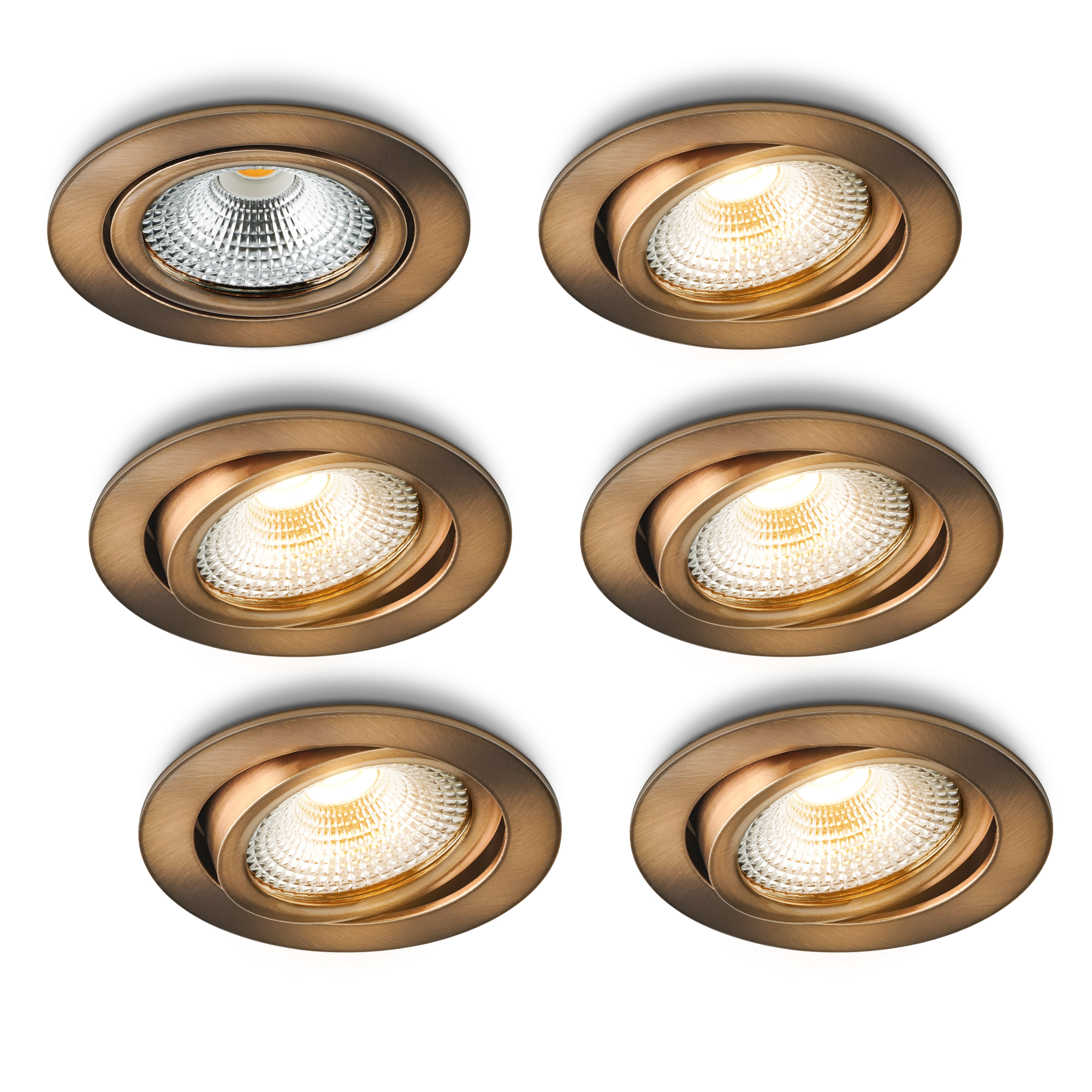 LED-inbouwspot Vivaro bronskoper dimbaar 5W voor plafondmontage