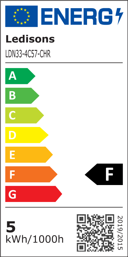 Energielabel LDN33-4C57-CHR.png, leds, LED, lichtbron, lamp, elektrische