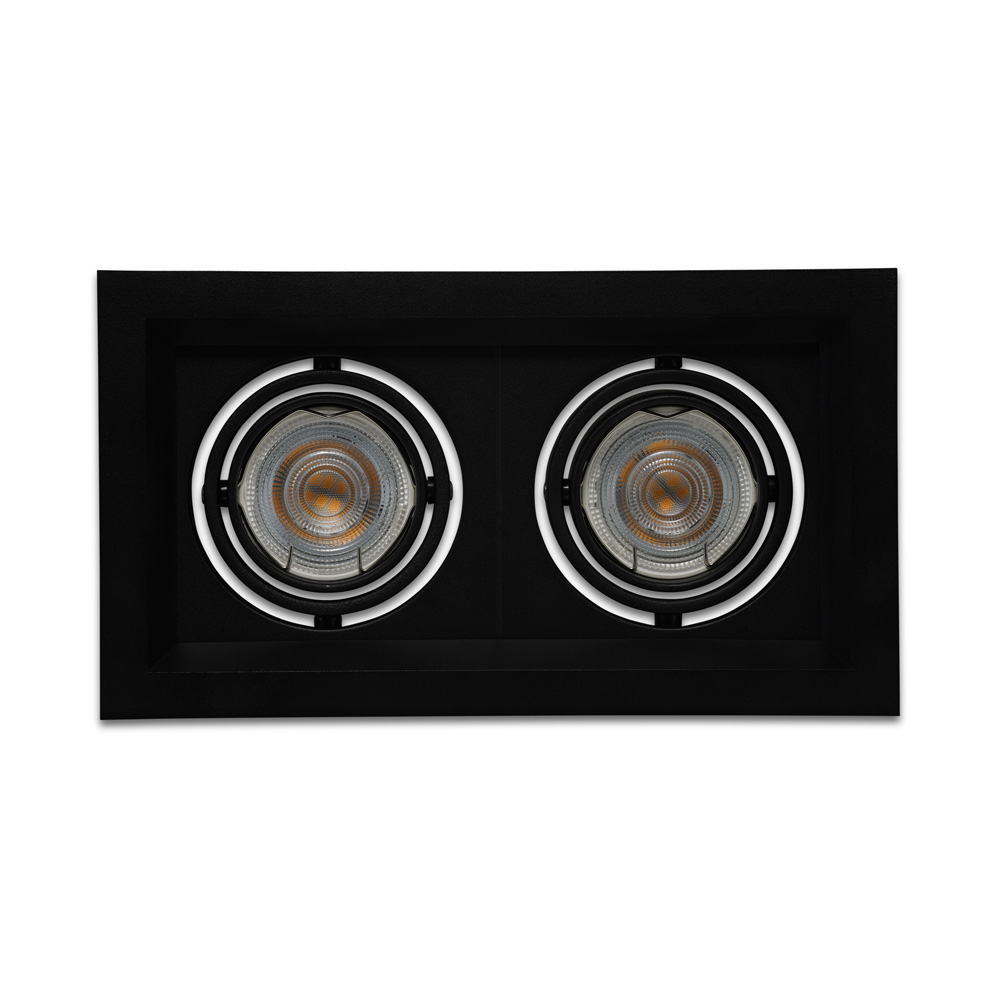 Casa-ZWA-05.jpg, inbouwspot, dubbel, spotlights, ronde lamp, zwart framesel