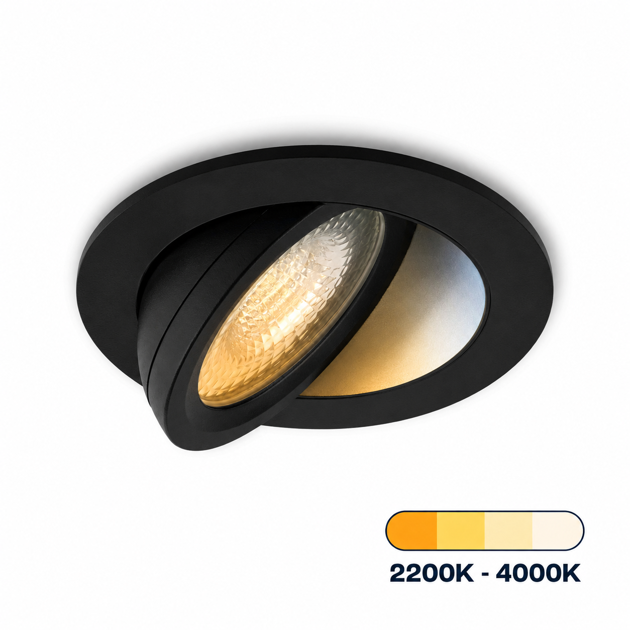 Sienna multicolor zwart.png,  downlight, fitting, spotlight, recessed, LED