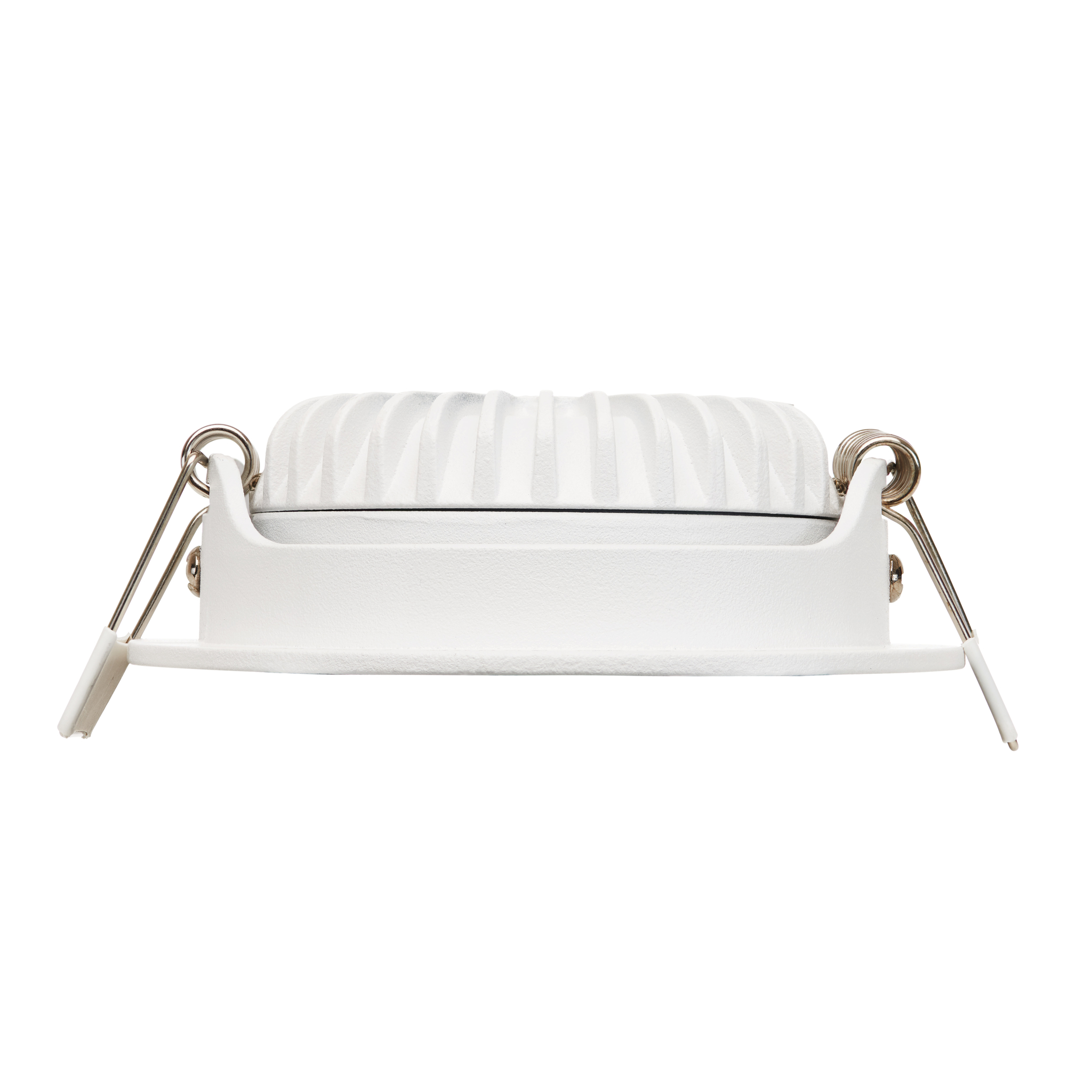 Achterzijde van LED-inbouwspot Vivaro met super lage inbouwdiepte van 23 mm en aluminium behuizing