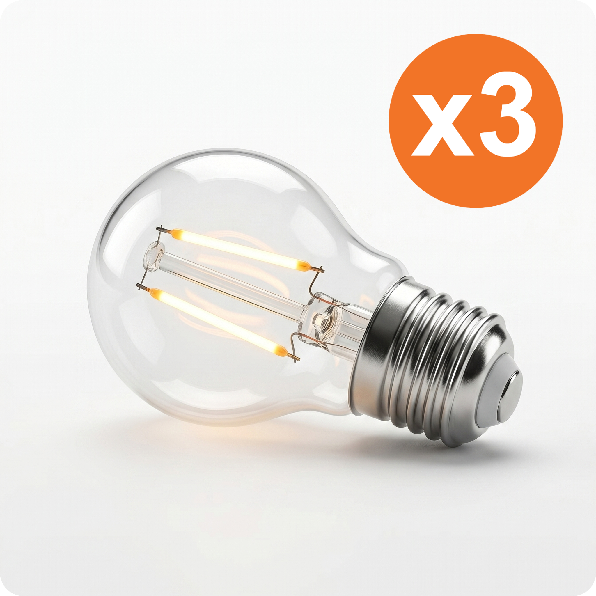 3x E27 P45 filament LED-kogellamp Cervo 1.8W 2700K voor lampvervanging