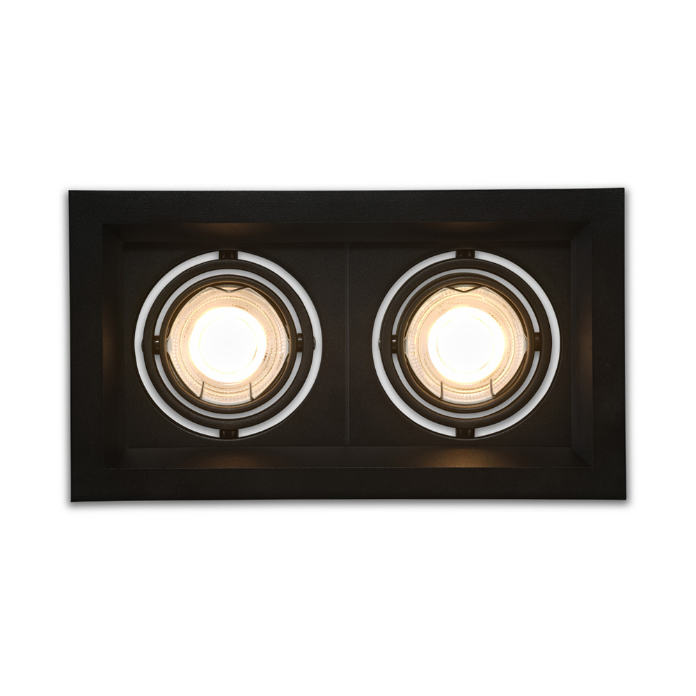 Casa-ZWA-04.jpg, inbouwverlichting, spotlights, dubbel, LED, donker vierkant frame