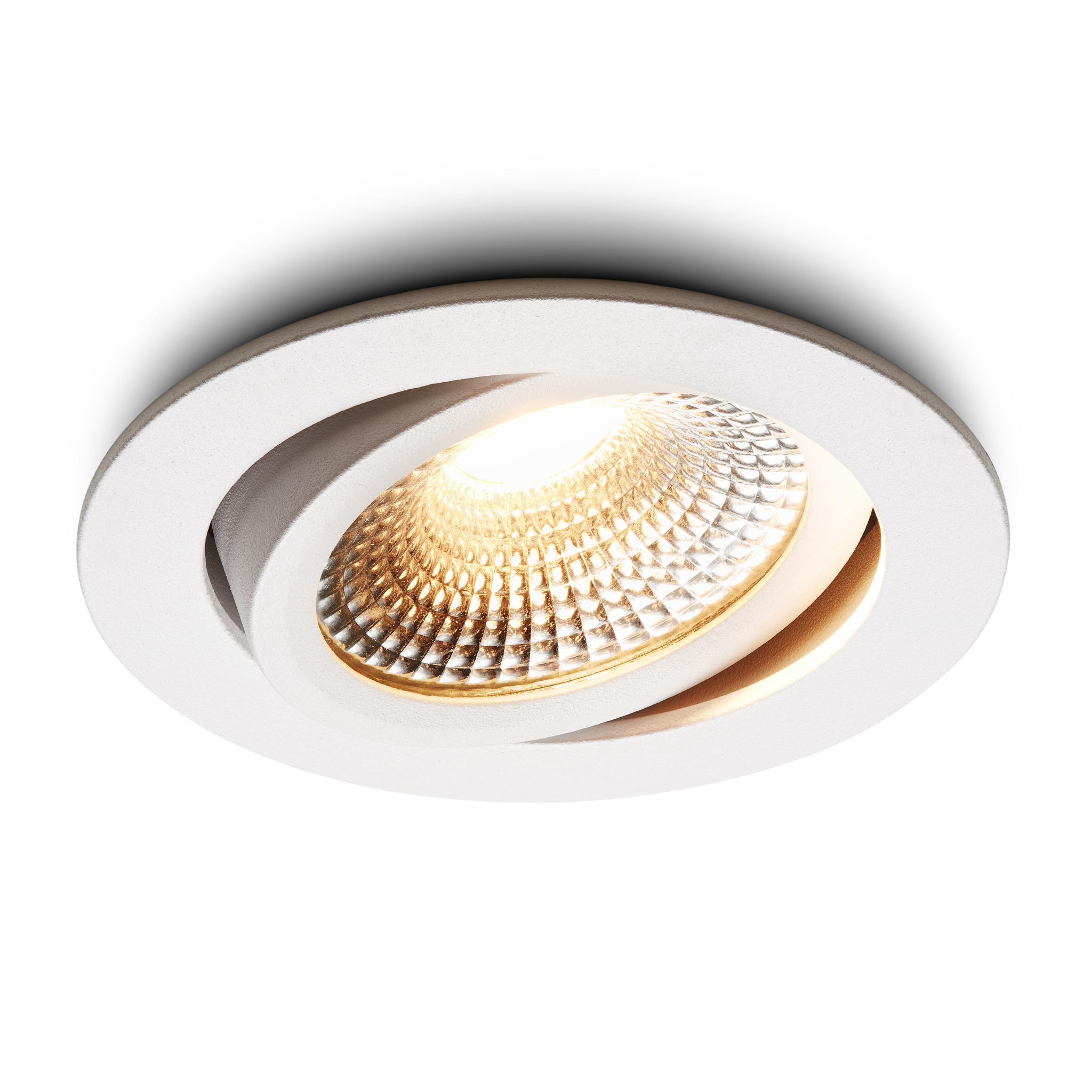 Kantelbare LED-inbouwspot wit 5W 2700K extra warm wit dimbaar Vivaro met gericht lichtbeeld