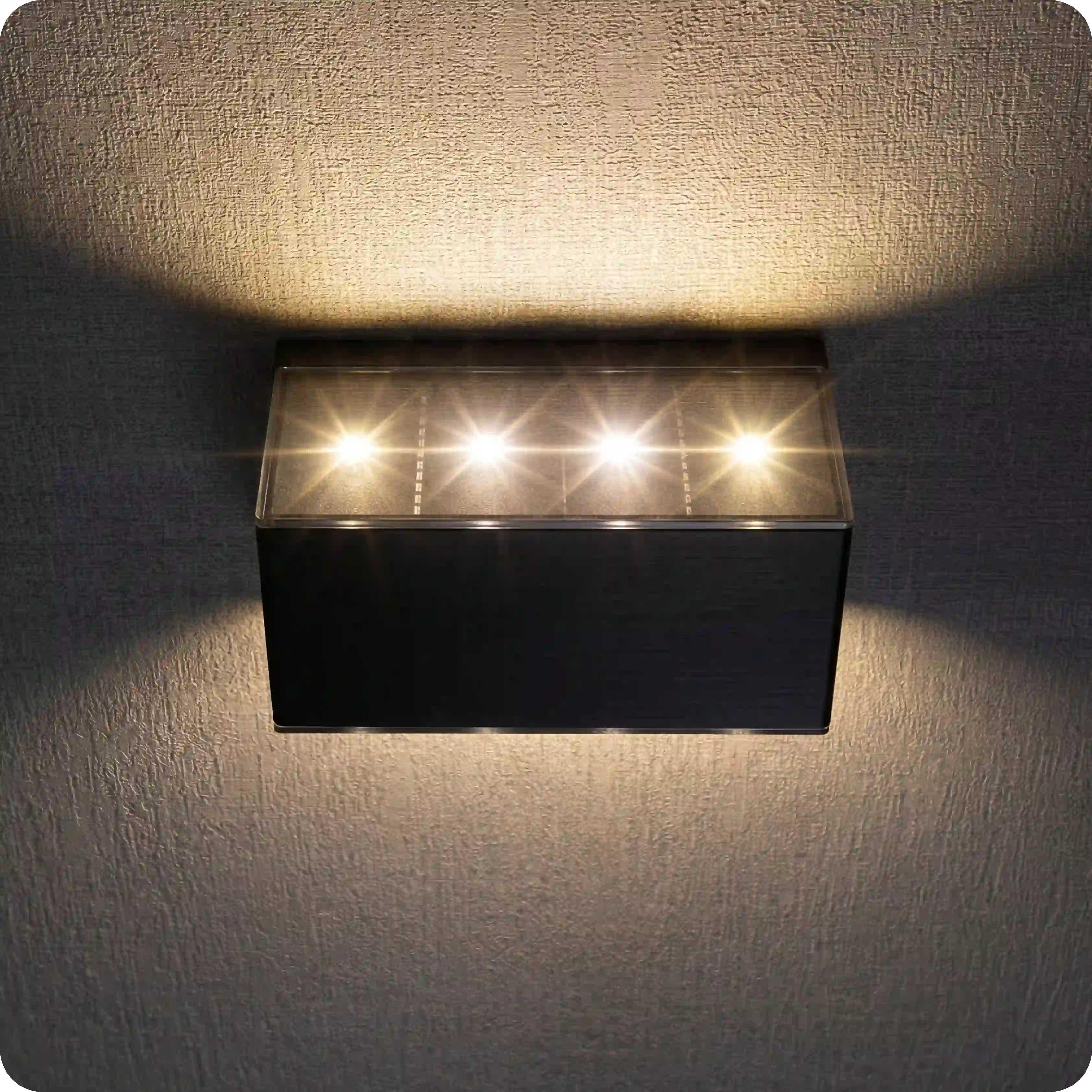 Solar LED-wandlamp Atlas Up-Down zwart voor wandverlichting